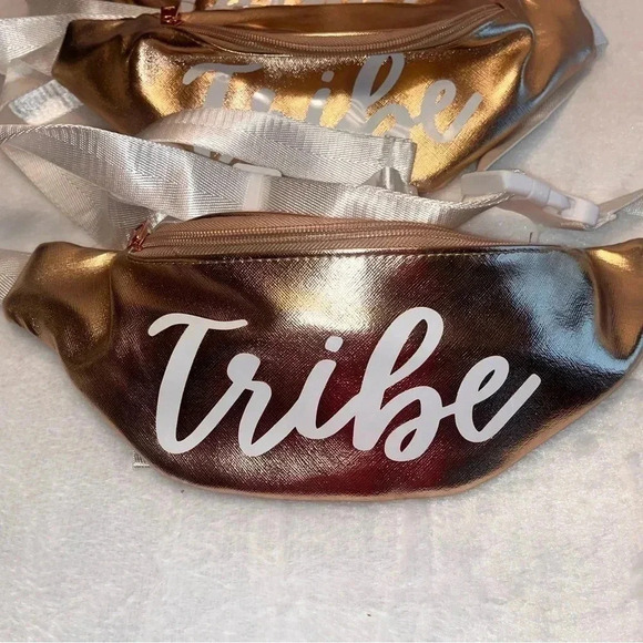 Bride Tribe Bachelorette Party Waist Fanny Pack Belt Bag Rose Gold Lot of 4 - Picture 3 of 3